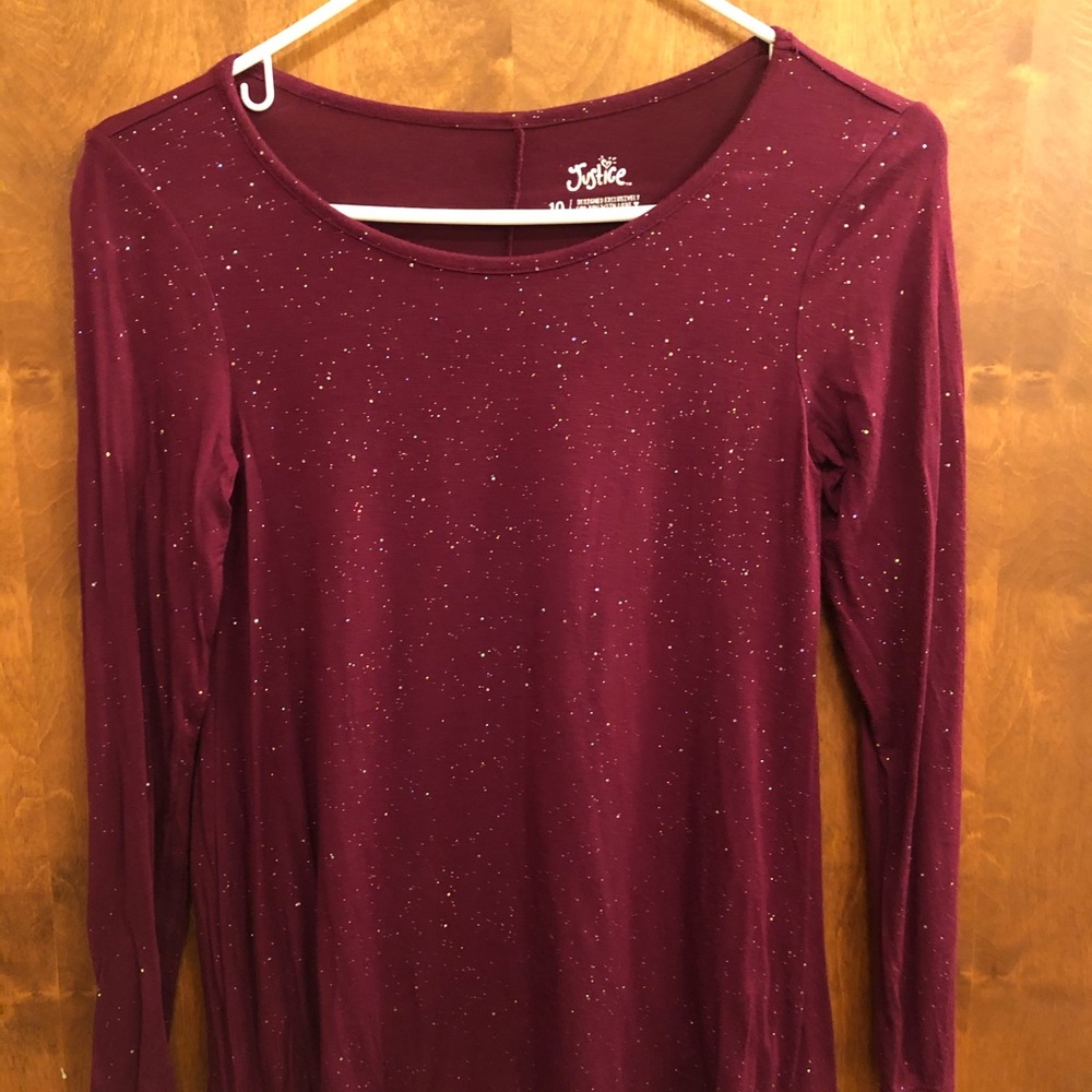 Justice girls sparkle top
